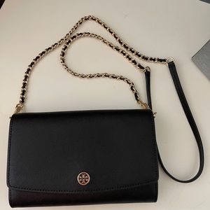 Black Tory Burch wallet clutch/ cross body